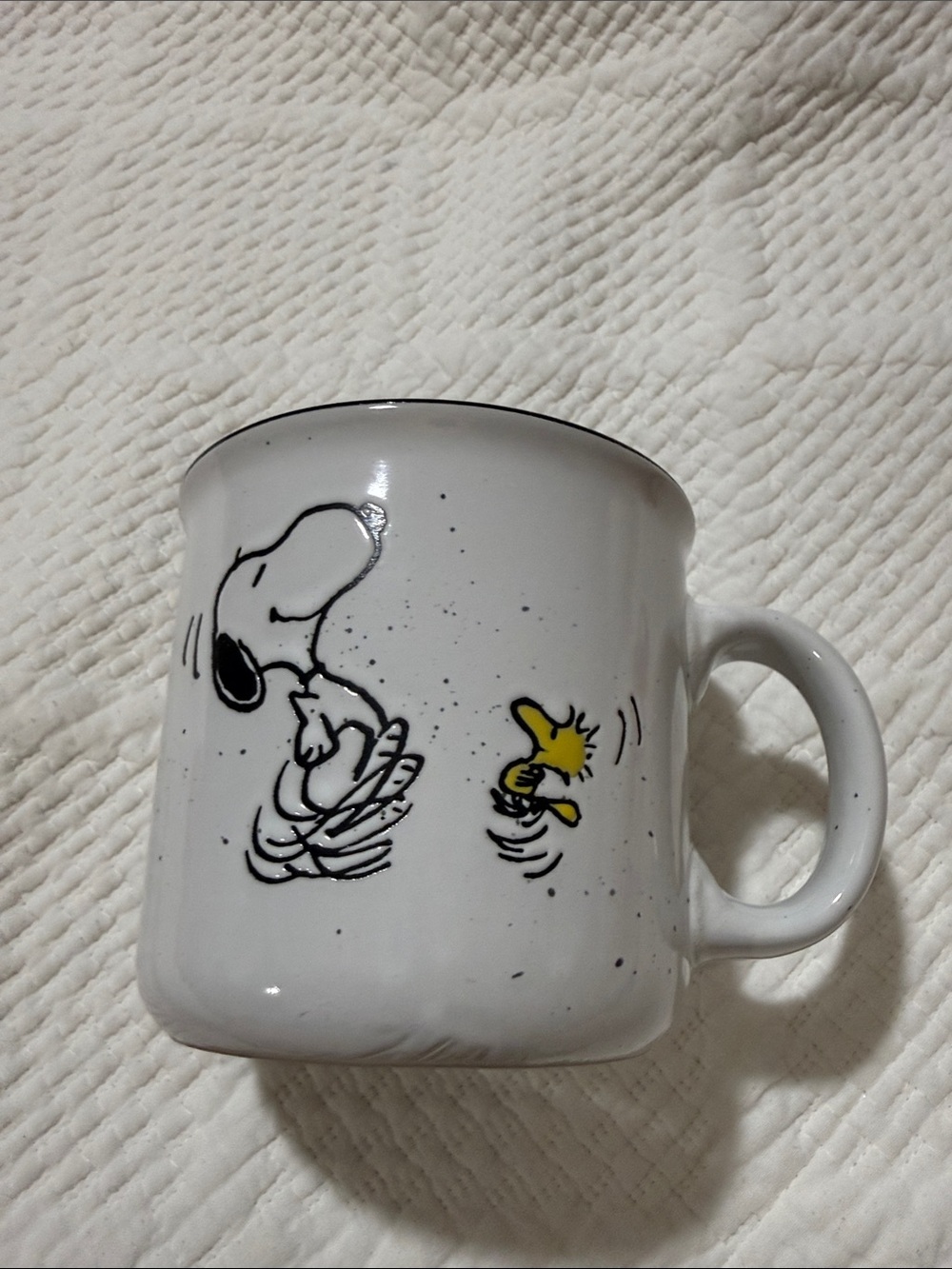 Peanuts Snoopy & Woodstock White Ceramic Mug